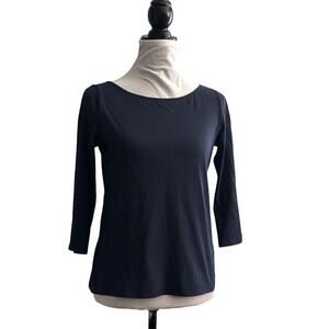 Intimissimi Jersey Knit Top Navy Blue Size Medium